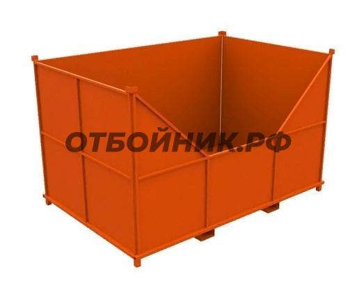 Контейнер для мусора оранжевый тележка складская- фото 1