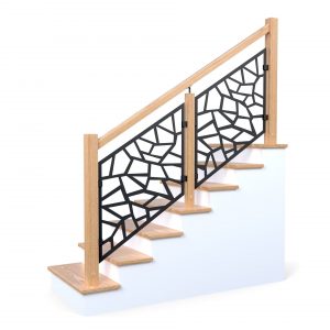 Перила для лестницы с абстрактной ковкой- фото 1