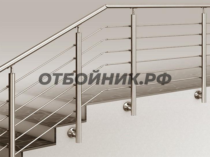 Перила для лестницы простые из нержавеющей стали- фото 1