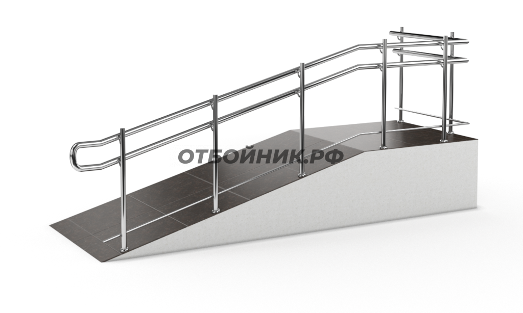 Двухуровневый поручень для лестницы ПДУ-005- фото 1
