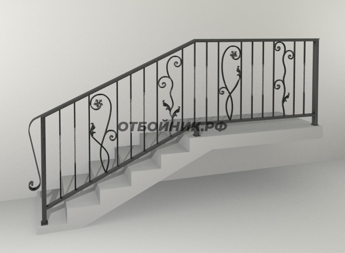 Перила металлические для лестницы ПМДЛ-021- фото 1