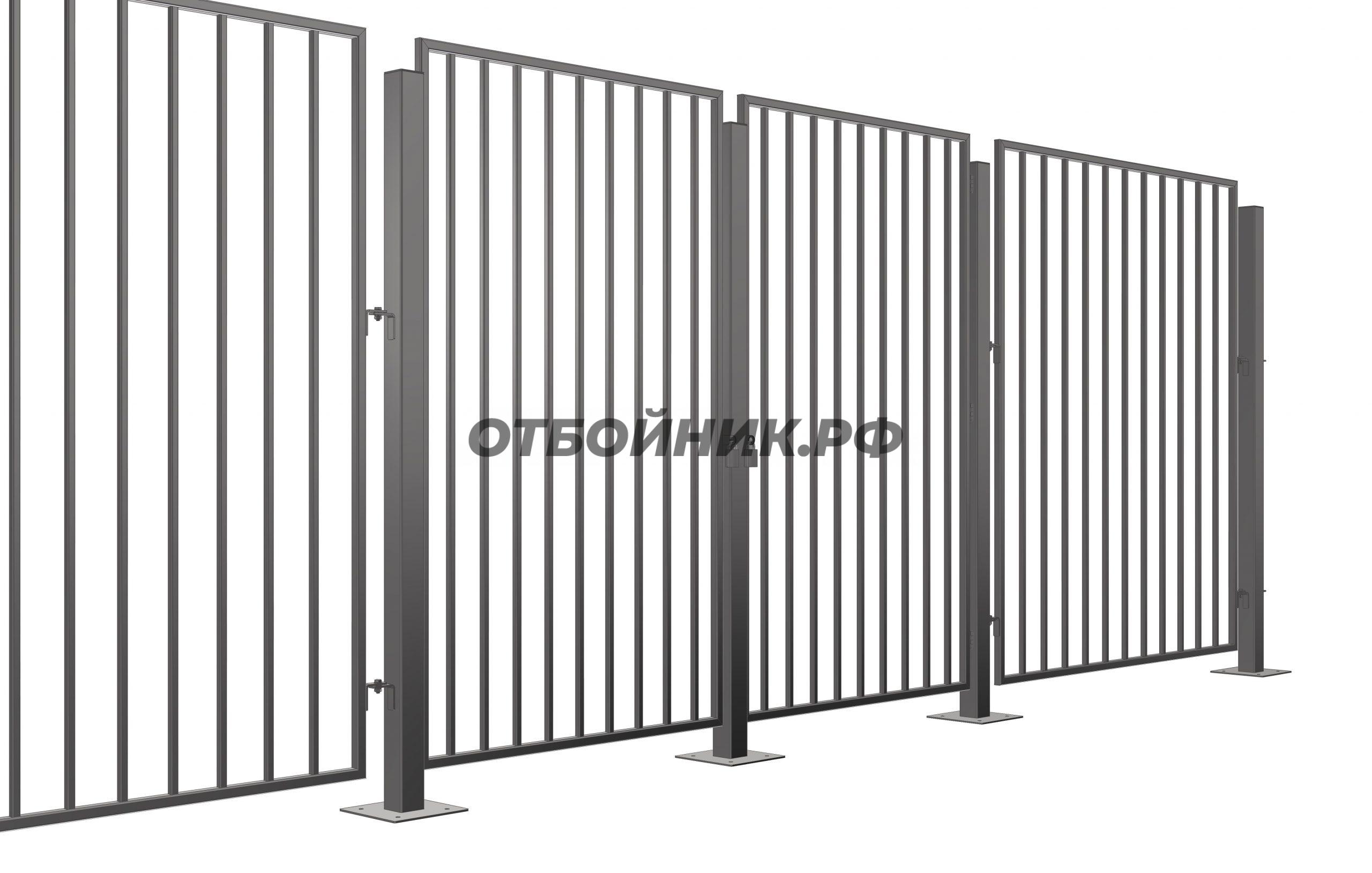 Забор на металлическом каркасе ЗМК-007- фото 1