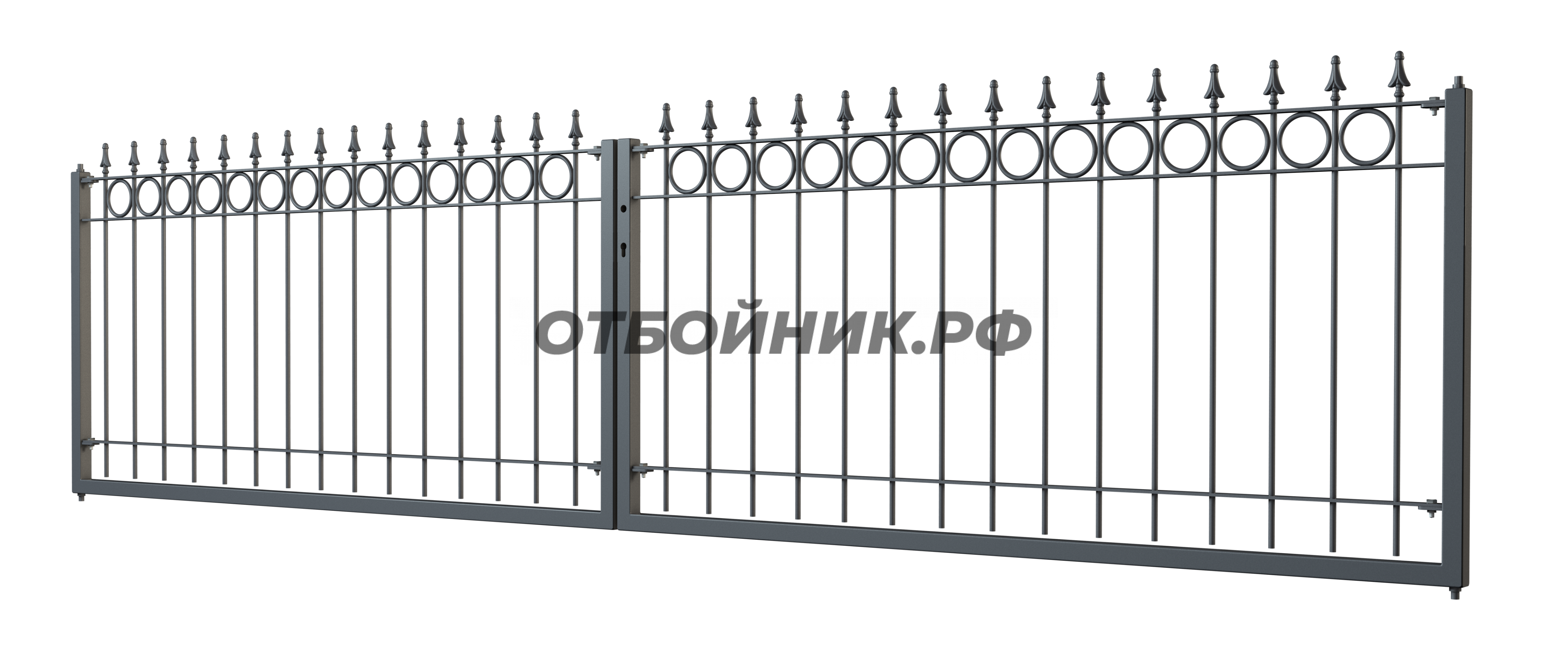 Забор на металлическом каркасе ЗМК-003- фото 1