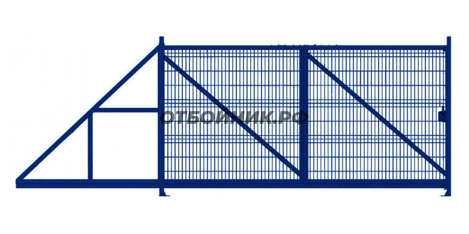 Забор на металлическом каркасе ЗМК-011- фото 1