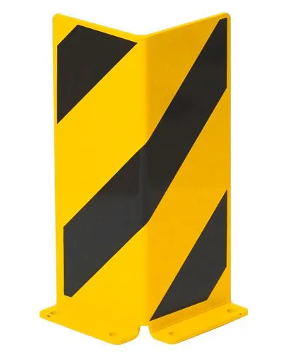 Уголок противоударный 400, с пластиковым покрытием, желтый с черными полосами, 400 х 160 мм- фото 1