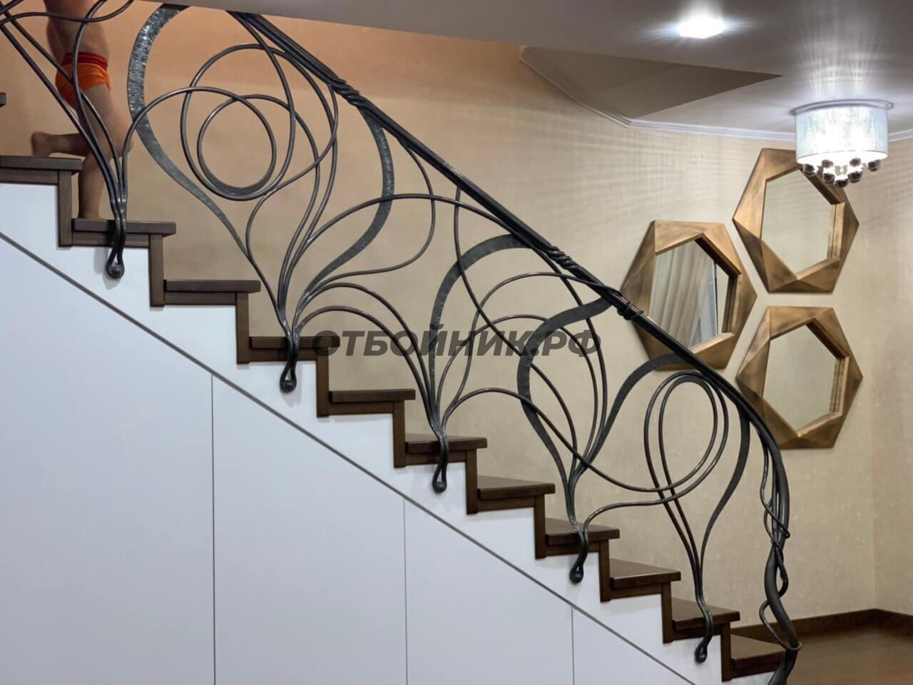 Чугунная перила для лестницы FH69 в стиле Модерн- фото 1