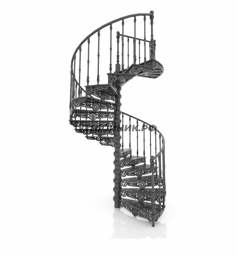 Лестница из чугуна XD46 черная- фото 1