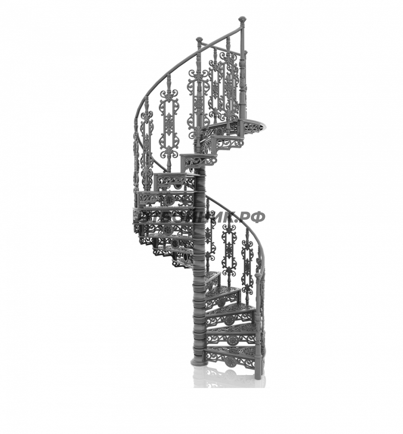 Литая лестница YU36 винтовая- фото 1